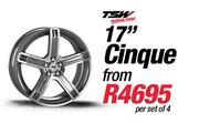 TSW 17" Cinque Wheel-Per Set Of 4