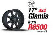 Black Rhino 17" 4x4 Glamis Hard Alloys Wheel-Per Set Of 4