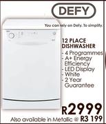 Defy 12 Place Metallic Dishwasher