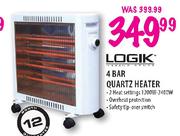 Logik 4 Bar Quartz Heater-1200/2400W