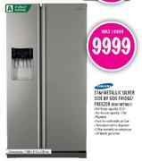 Samsung Metallic Silver Side By Side Fridge/Freezer-516 Ltr (RSA1WTMG1)