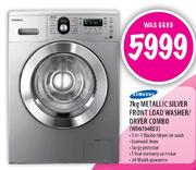 Samsung Metallic Silver Front Load Washer/Dryer Combo-7kg (WD0704REU)