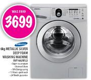 Samsung Metallic Silver Deep Foam Washing Machine-6kg (WF1602W52)