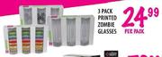 Printed Zombie Glasses-3 Pack