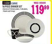 Always Home Curve Dinner Set-16 Piece