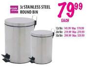 Simple choice Stainless Steel Round Bin-12l