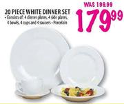 White Dinner Set-20 Piece