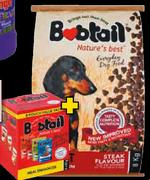 7/8 KG Bobtail Dog Food & 8*85gm Chunks In Gravy
