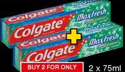Colgate Max/Total Toothpaste-2*75ml