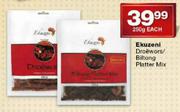 Ekuzeni Droewors/Biltong Platter Mix-250g Each