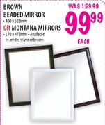 Brown Beaded Mirror-400x500mm Each