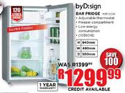 byD:sign Bar Fridge-120Ltr(MBF120W)