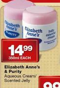 Elizabeth Anne's & Purity Aqueous Cream/Scented Jelly-350ml
