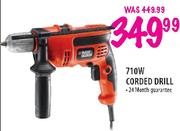Black & Decker Corded Drill-710W