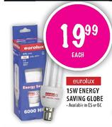 Eurolux Energy Saving Globe 15W-Each 