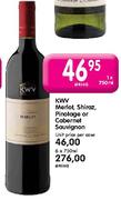 KWV Merlot, Shiraz, Pinolage or Cabernet Sauvignon- 1 x 750ml
