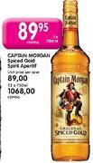 Captain Morgan Spiced Gold Spirit Aperitif-750ml