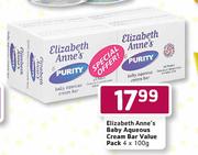 Elizabeth Anne's Baby Aqueous Cream Bar Value Pack-4x100Gm