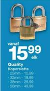 Vanaf Quality Koperslotte-38mm Elk