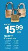Vanaf Quality Koperslotte-50mm Elk