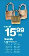 Vanaf Quality Koperslotte-32mm Elk