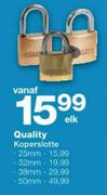 Vanaf Quality Koperslotte-25mm Elk