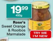 Rose's Sweet Orange & Rooibos Marmalade-450gm