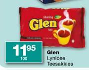 Glen Lynlose Teesakkies-100's