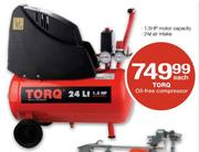 Torq Oil-Free Compressor-24l Each
