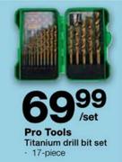 Pro Tools Titanium Drill Bit Set-17 Piece