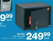 Quality Key Lock Safe-270x370x280mm Each