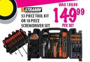 Stramm 53 Piece Tool Kit or 18 Piece Screwdriver Set