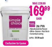 Simple Choice PVA White-20Ltr