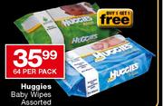 Huggies Baby Wipes Assorted-64's
