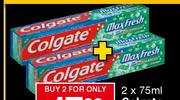 Colgate Max/Total Toothpaste Assorted-2x75Ml