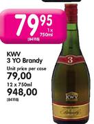 KWV 3 Yo Brandy-Unit Price Per Case 