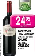 Robertson Ruby Cabernet-Unit Price Per Case 