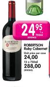 Robertson Ruby Cabernet-1 x 750ml