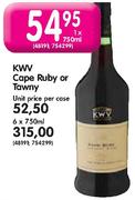 KWV Cape Ruby Or Tawny-6 x 750ml