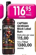 Captain Morgain Black Label Rum-Unit Price Per Case 