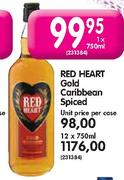 Red Heart Gold Caribbean Spiced-1 x 750ml