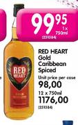 Red Heart Gold Caribbean Spiced-12 x 750ml