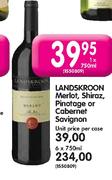 Landskroon Merlot,Shiraz,Pinotage Or Cabernet Sauvignon-Unit Price Per Case 