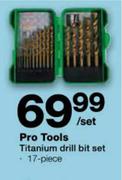 Pro Tools Titanium Drill Bit Set-17 Piece