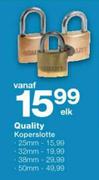 Quality Koperslotte-32mm Elk