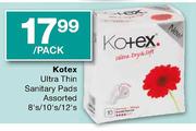 Kotex Ultra Thin Sanitary Pads Assorted-8's/10's/12's Pack