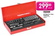 Mastercarft 1/4" Drive Socket Set-46 Piece Per Set