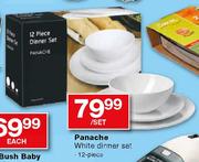 Panache White Dinner Set-12-Piece Per Set