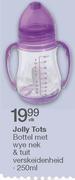Jolly Tots Bottel Met Wye Nek & Tuit Verskeidenheid-250ml Elk