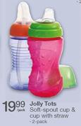 Jolly Tots Soft-Spout Cup & Cup with Straw 2-Pack-Per Pack